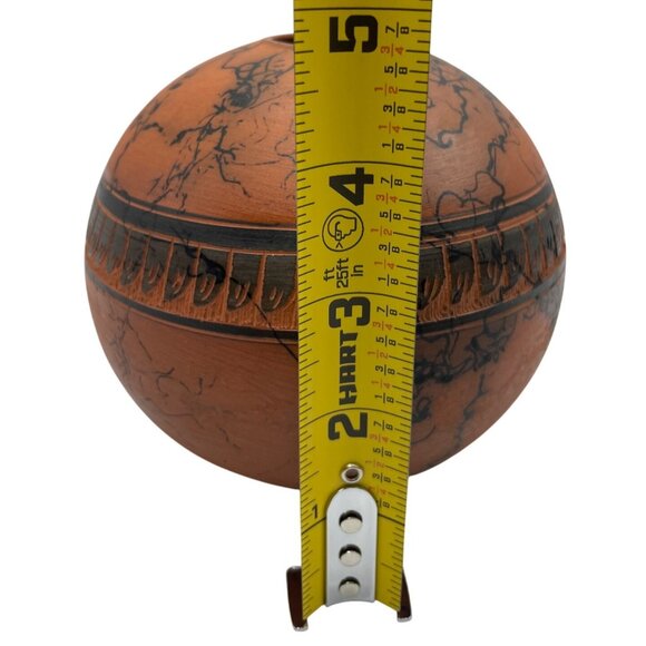 Native American Etched Horse Hair Pottery Vase Signed M Clark Navajo - Picture 13 of 14